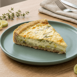 Quiche de alho poró light