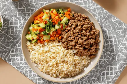 Carne Moída com Mix de Legumes e Arroz Integral