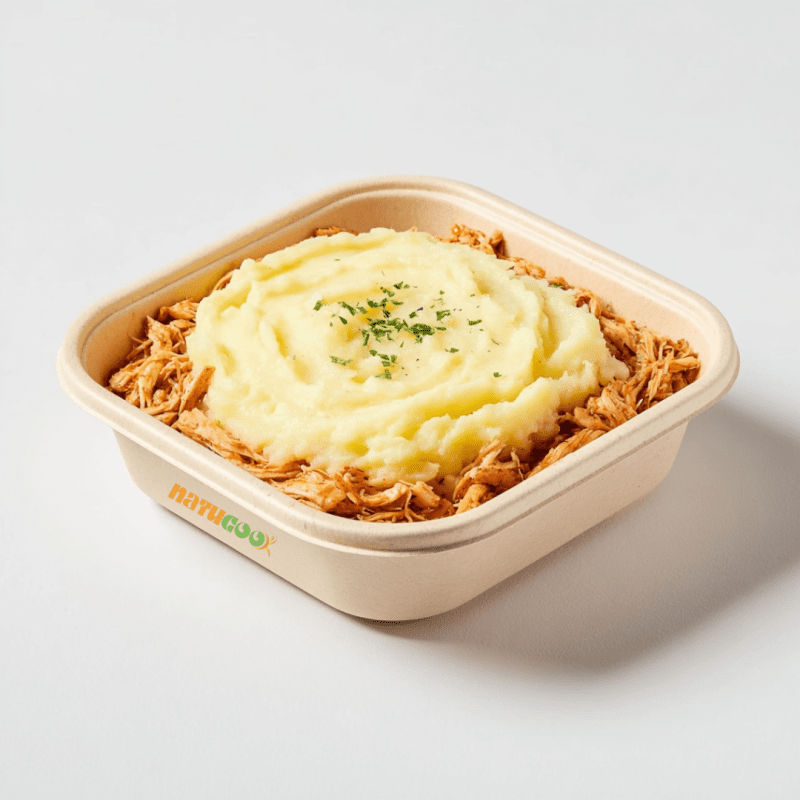 Escondidinho de frango com purê de batata Lavada