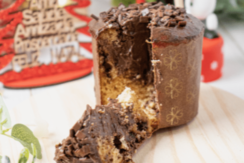 Mini Chocotone Low Carb/Zero Recheado de Brigadeiro Fit