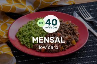 Kit Mensal Baixo Carboidrato - 40 Refeições (Low Carb)