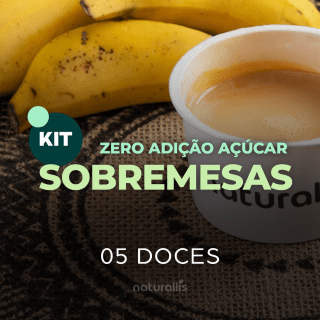 Kit 5 Sobremesas Cremes Zero Adição Açúcar