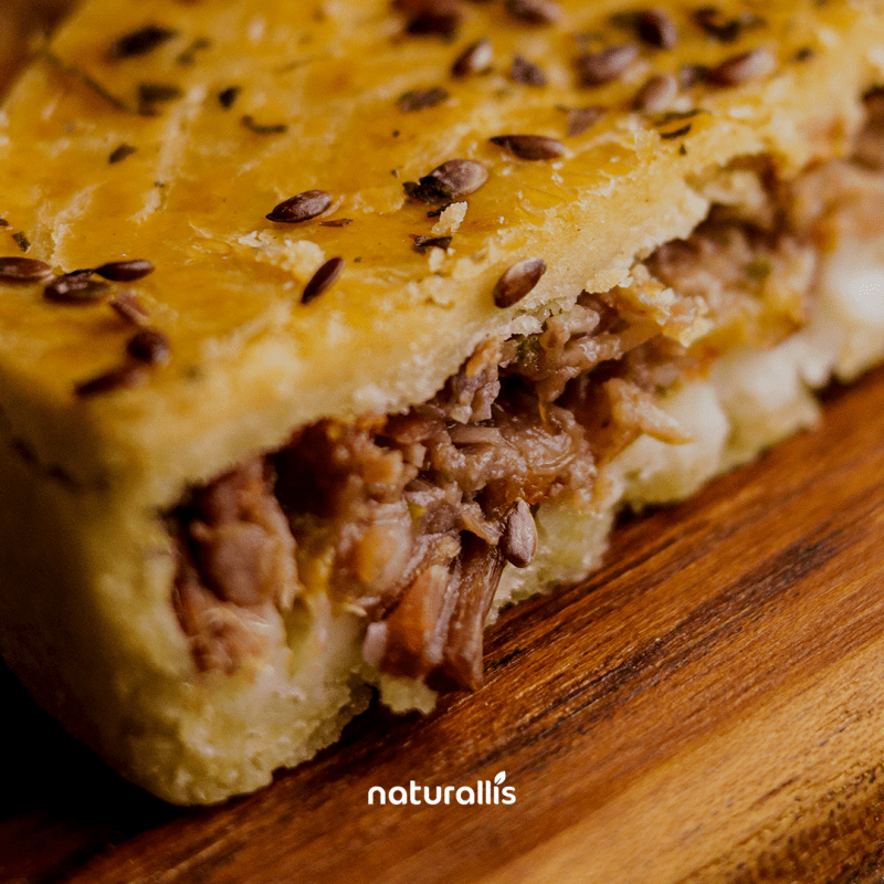 Tortinha Integral de Carne Desfiada