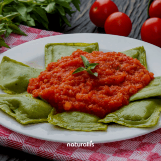 Raviolli verde recheado de espinafre e ricota