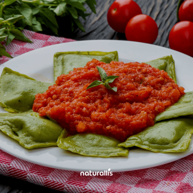 Raviolli verde recheado de espinafre e ricota