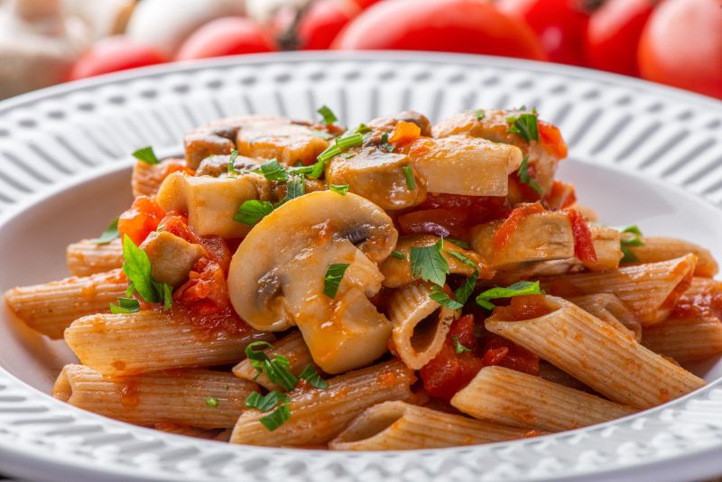 Penne Integral com Cogumelo Paris