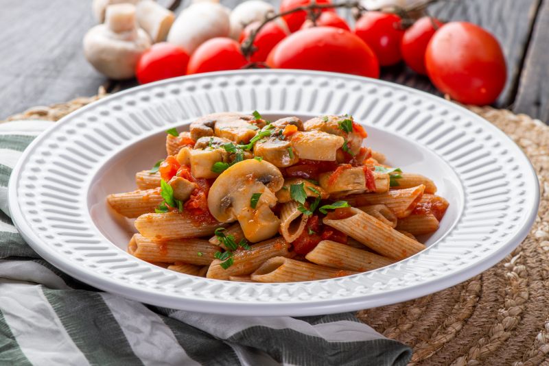 Penne Integral com Cogumelo Paris