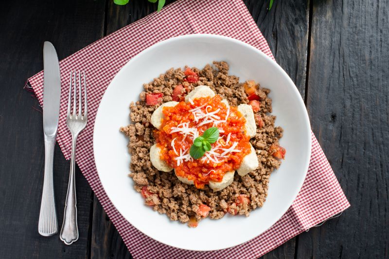 Nhoque de Batata à Bolognesa