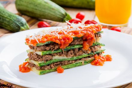 Lasanha de Abobrinha e Patinho Moído