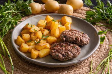 Hamburguer de Fraldinha e Batata Soutè