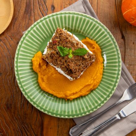 Kibe Assado com Purê de Abóbora