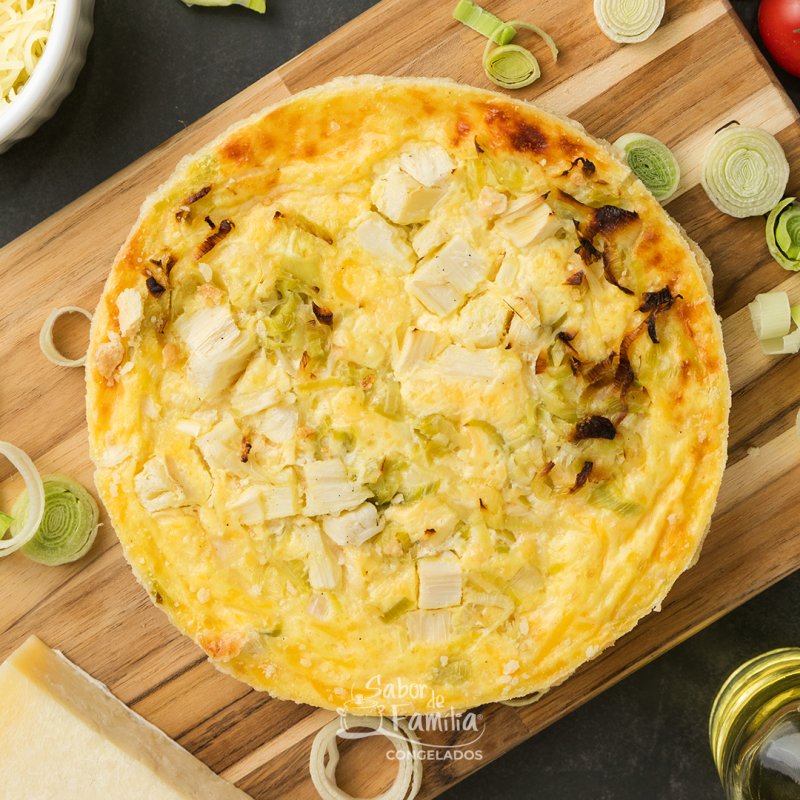 Quiche de Alho Poró e Palmito
