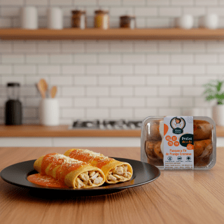 Panqueca de Frango com Cream Cheese