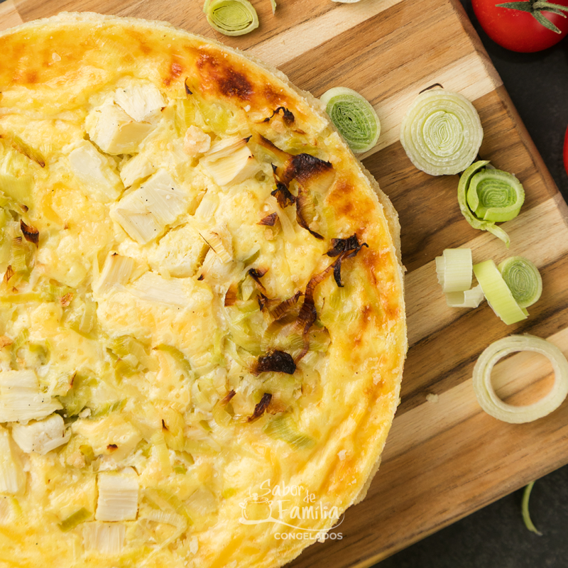 Quiche de Alho Poró e Palmito
