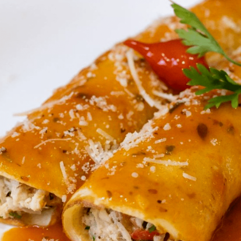 Panqueca de Frango com Cream Cheese