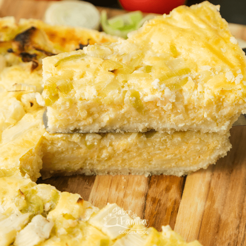 Quiche de Alho Poró e Palmito